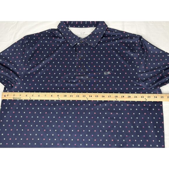 Vineyard Vines Performance Sankaty Golf Polo Men’s XL Nautical Flags AOP Stretch - Picture 11 of 12